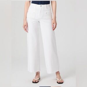 PAIGE Anessa 31 Inch Wide Leg Jean - Crisp White